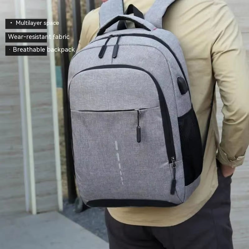 Mens Backpack Large Capacity Simple Fashion Travel Female Student Computer Bag